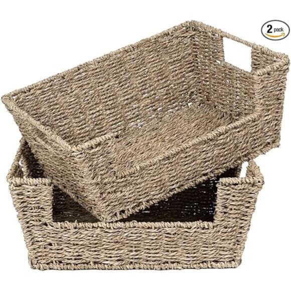 Seagrass Wicker Baskets for Storage, Pantry Baskets Organization and Storage - Picture 7 of 7